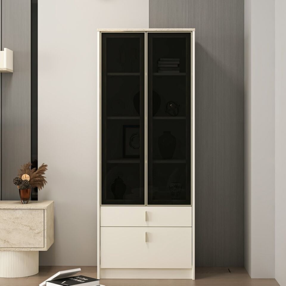 Valento Vitrin 2Ç 2 Cam Kpk-Aytaşı-Traverten