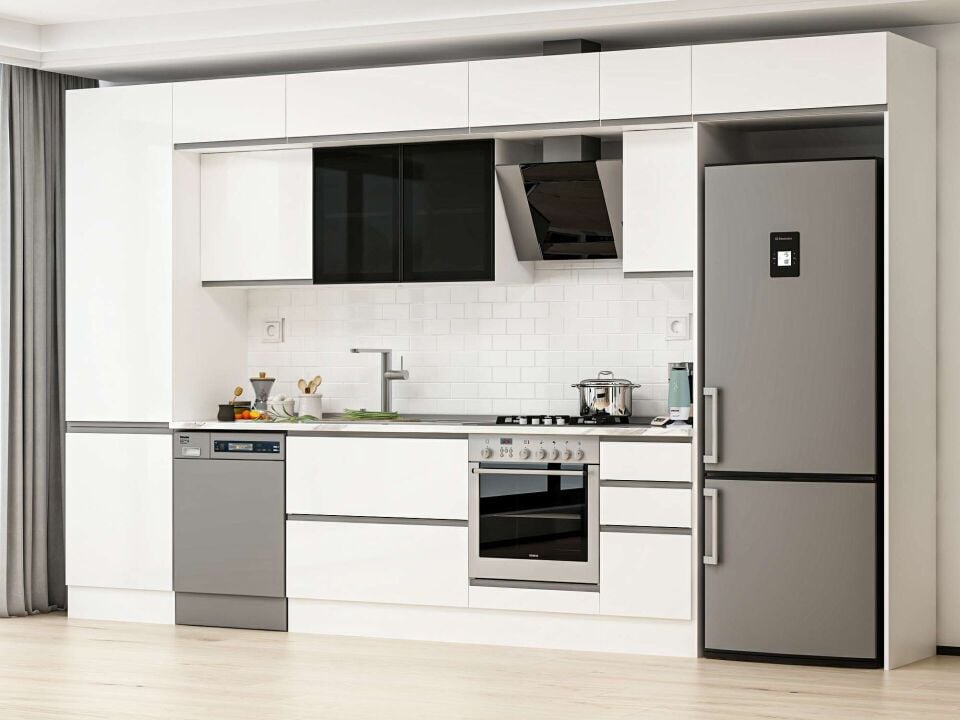 Alvinka 390X240 Cm High Gloss Mutfak Dolabı Mbb-E90B60S40-3