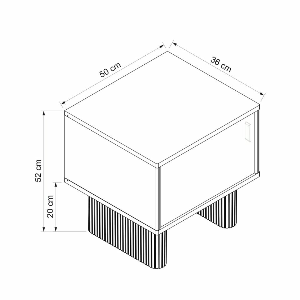 Valento Tv Ünitesi Yan Modül-Aytaşı-Traverten