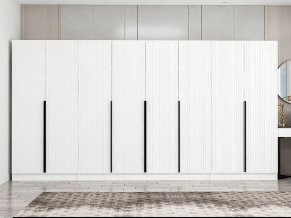 Kale Plus 8 Mebran Kapaklı 2Ç Dolap Beyaz Mebran