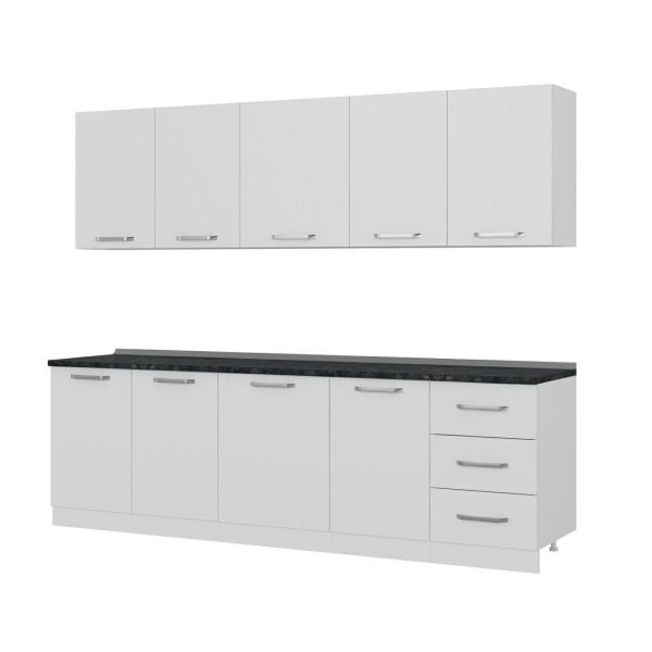 Minar 260 Cm Mutfak Dolabı Beyaz 260-B2