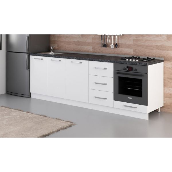 Minar 250 Cm Mutfak Dolabı Beyaz 250-B3-Alt Modül