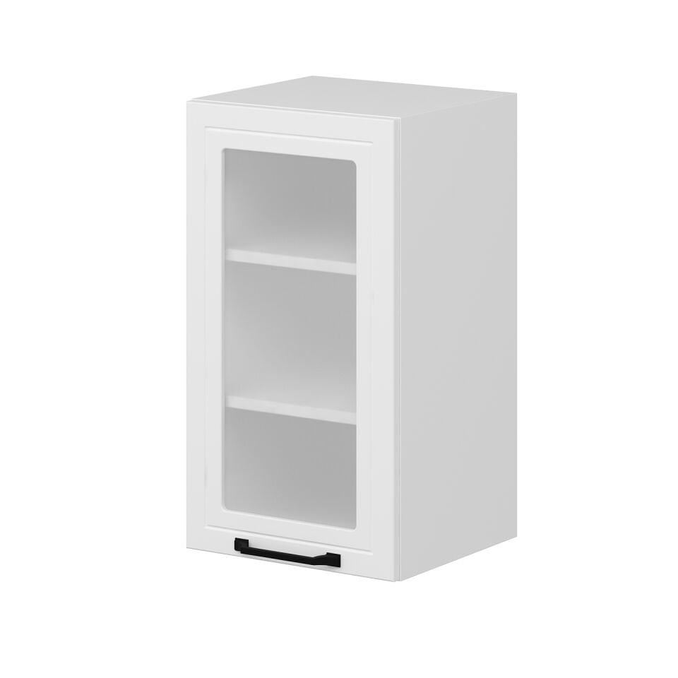 Alvinka Mutfak Modül Mbr_A Üst 1Dk2R 40-H72Cm Dolap Cam Beyaz Beyaz