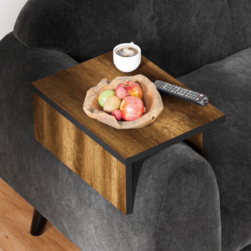 Cera KLS Ayarlanabilir Koltuk Sehpası Yan Sehpa - Ceviz