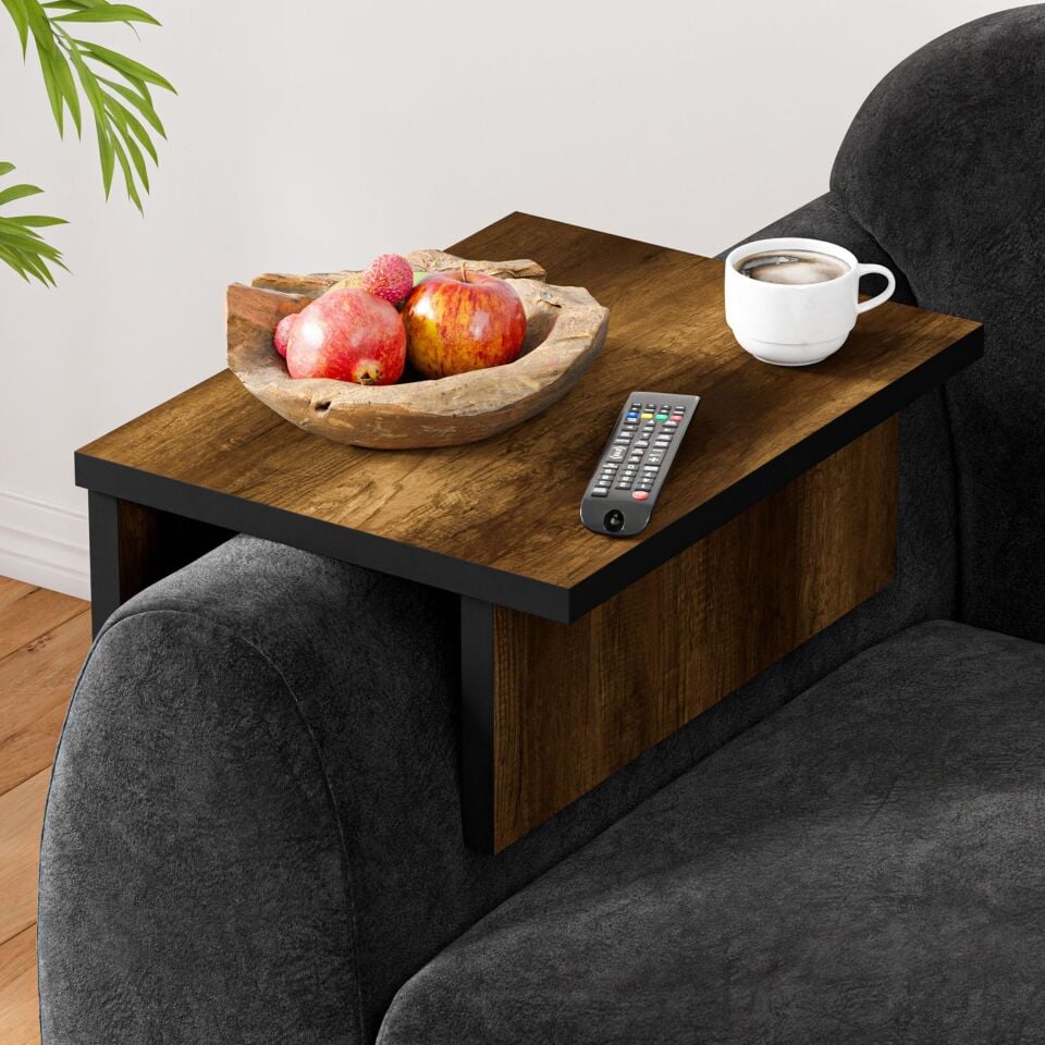 Cera KLS Ayarlanabilir Koltuk Sehpası Yan Sehpa - Ceviz