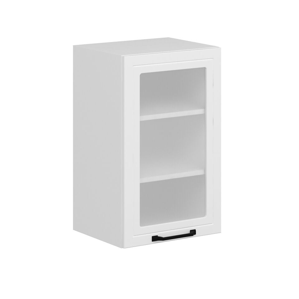 Alvinka Mutfak Modül Mbr_A Üst 1Dk2R 45-H72Cm Dolap Cam Beyaz Beyaz