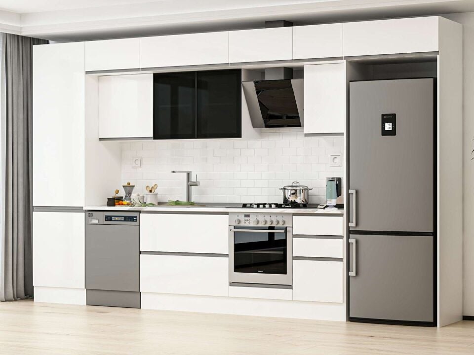 Alvinka 395X240 Cm High Gloss Mutfak Dolabı Mbb-E90B60S45-3