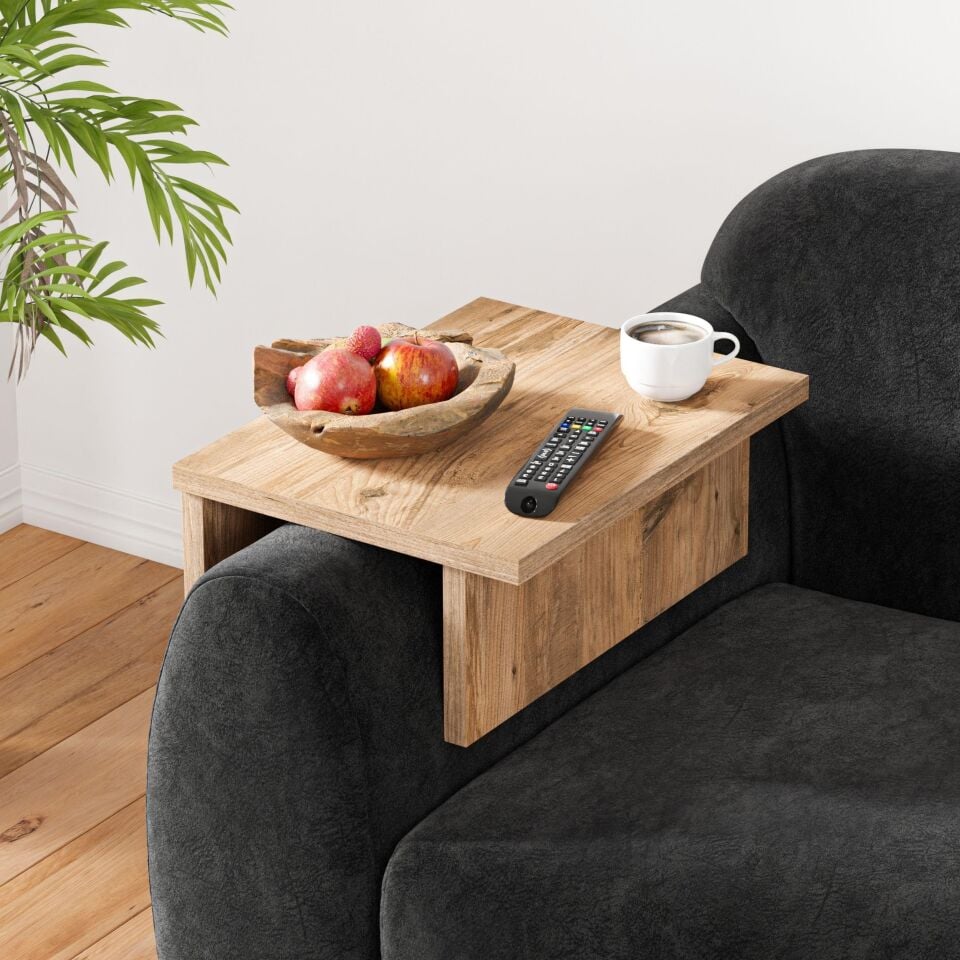 Ceramical KLS Ayarlanabilir Koltuk Sehpası Yan Sehpa - Çam