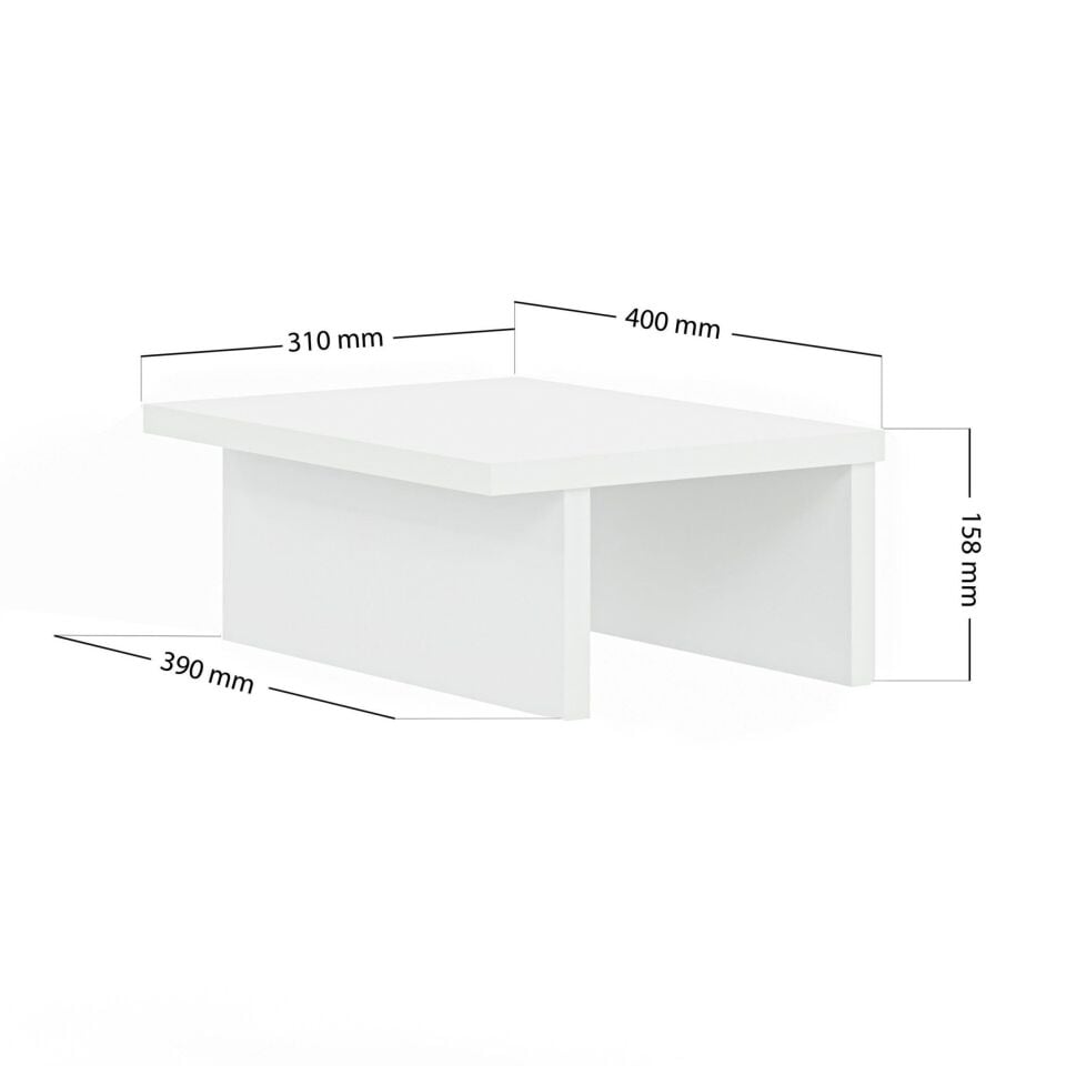 Cera KLS Ayarlanabilir Koltuk Sehpası Yan Sehpa - Beyaz