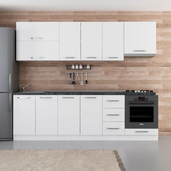 Minar 260 Cm Mutfak Dolabı Beyaz 260-B5