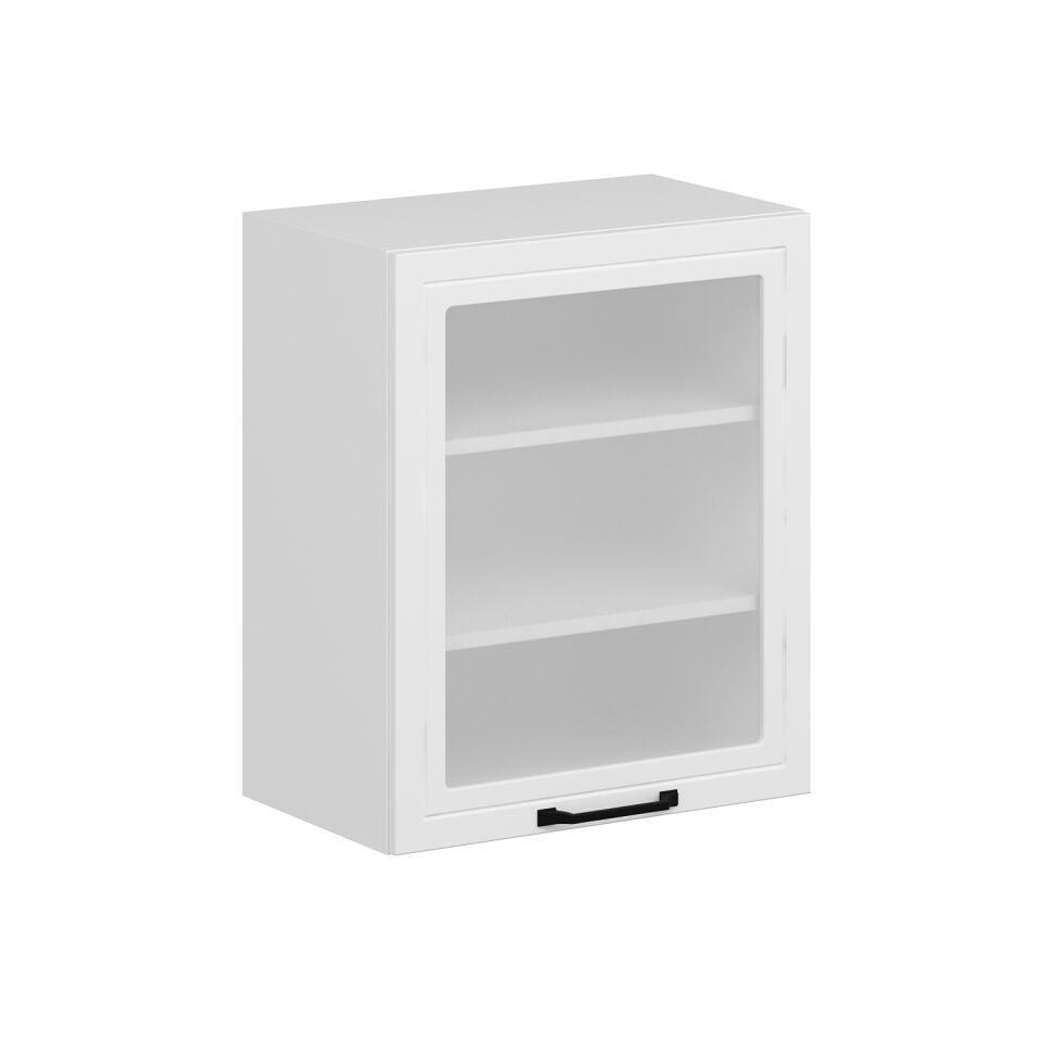 Alvinka Mutfak Modül Mbr_A Üst 1Dk2R 60-H72Cm Dolap Cam Beyaz Beyaz