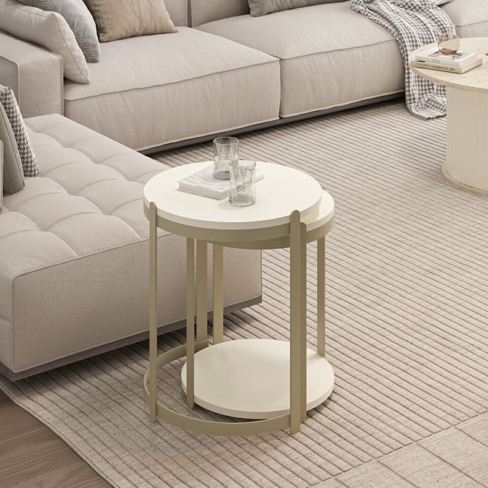 Valento Zigon Sehpa Büyük 2Li Metal