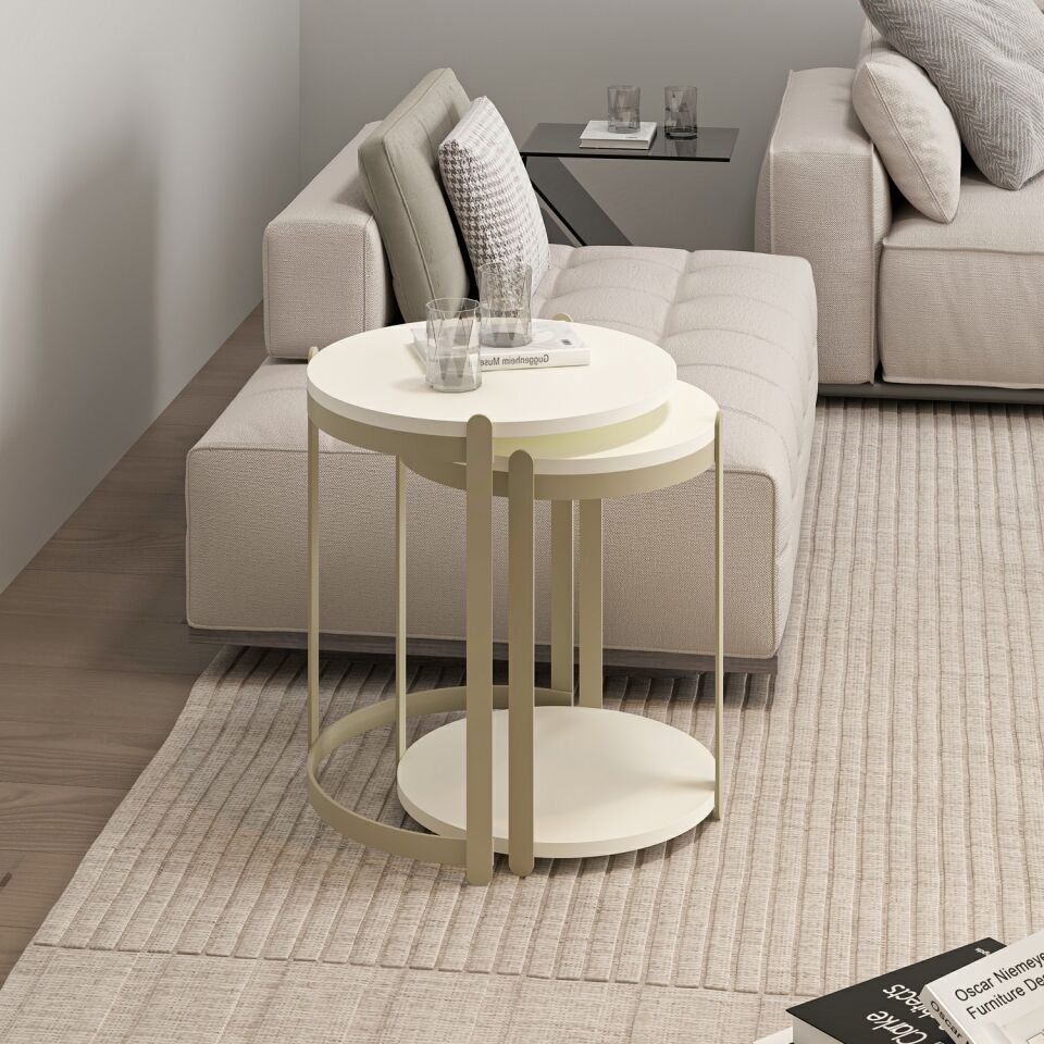 Valento Zigon Sehpa Büyük 2Li Metal