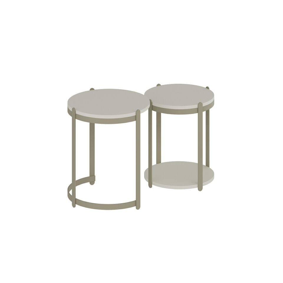 Valento Zigon Sehpa Büyük 2Li Metal