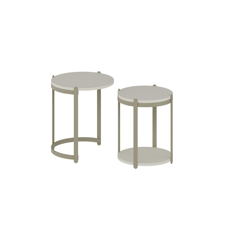 Valento Zigon Sehpa Büyük 2Li Metal