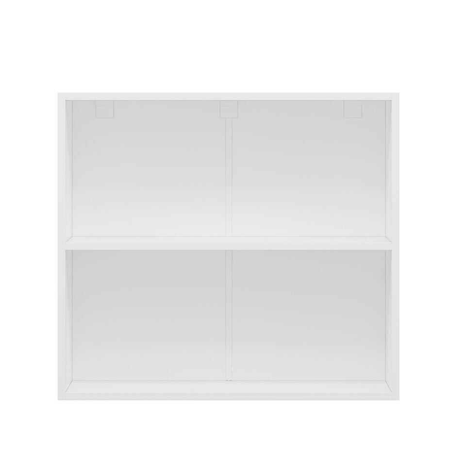 Alvinka Mutfak Modül Mbr_A Üst 2Dk1R 80-H72Cm Dolap Cam Beyaz Beyaz