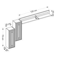 Jose Tv Üst Modül-Beyaz Mebran Kapak