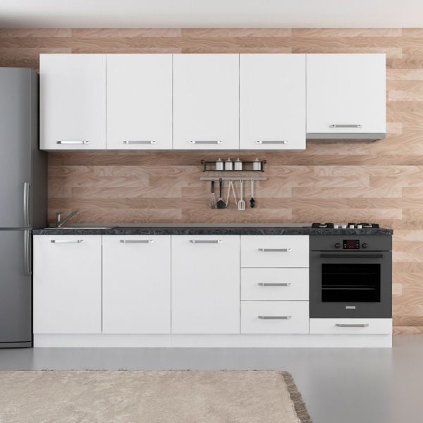 Minar 260 Cm Mutfak Dolabı Beyaz 260-B8