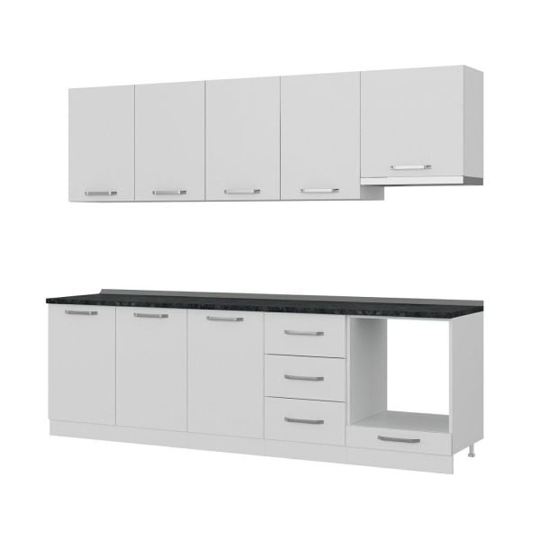 Minar 260 Cm Mutfak Dolabı Beyaz 260-B8