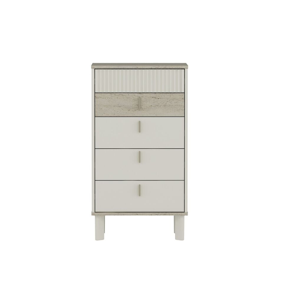 Valento Yüksek Şifonyer 5Ç Mbrn-Aytaşı-Traverten