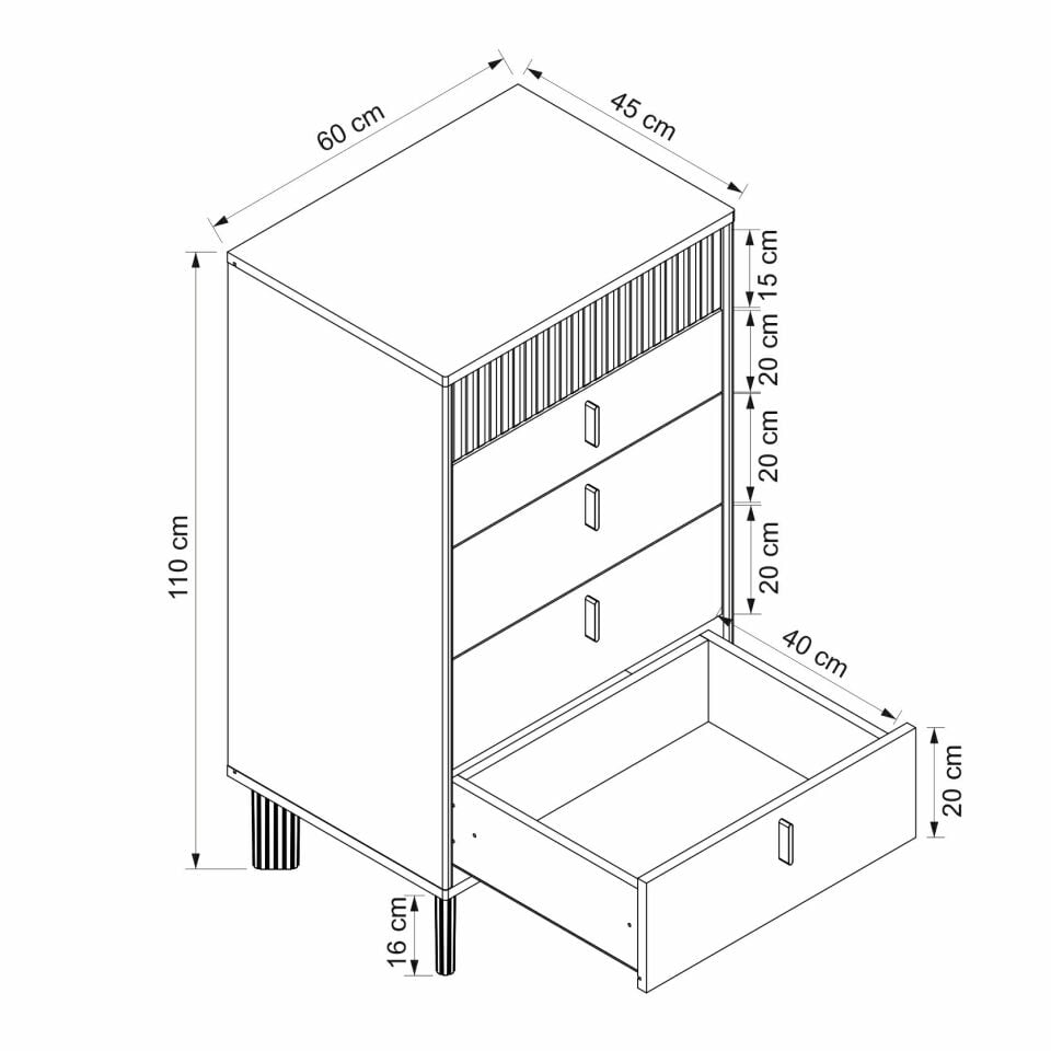 Valento Yüksek Şifonyer 5Ç Mbrn-Aytaşı-Traverten