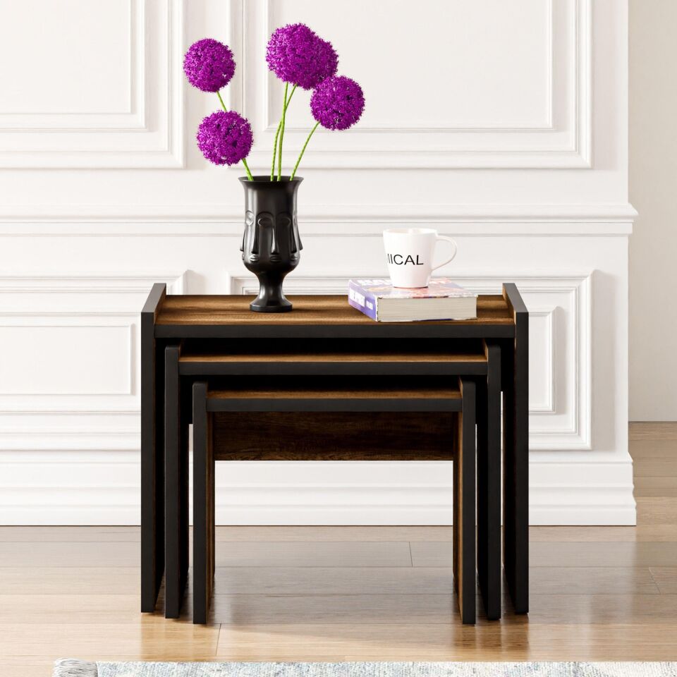 Cera ZG4 3'lü Zigon Sehpa - Ceviz