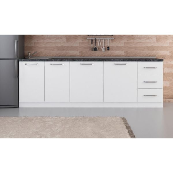 Minar 255 Cm Mutfak Dolabı Beyaz 255-B1-Alt Modül