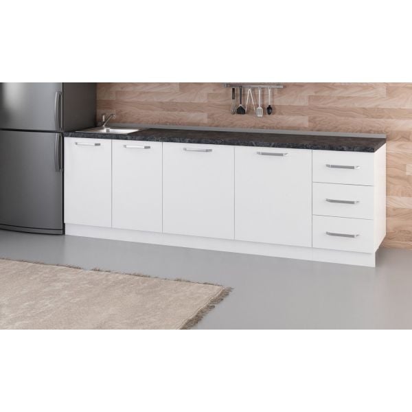 Minar 255 Cm Mutfak Dolabı Beyaz 255-B1-Alt Modül