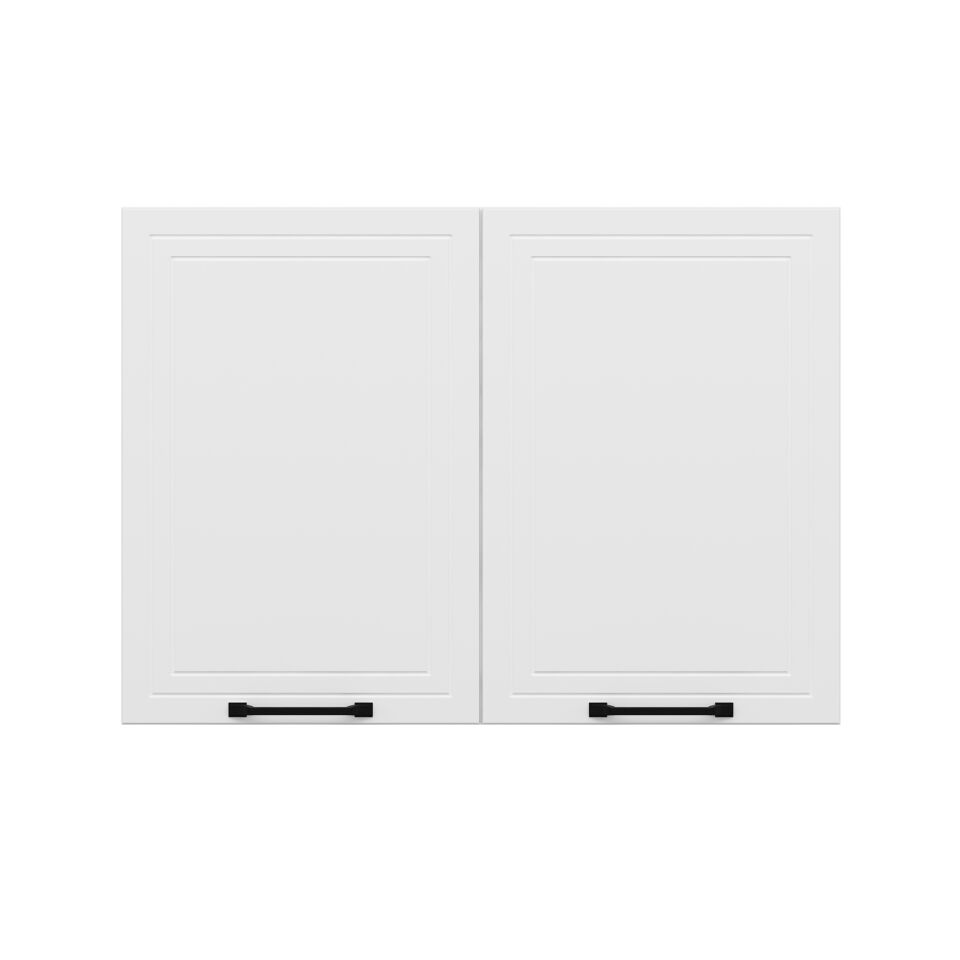 Alvinka Mutfak Modül Mbr_A Üst 2Dk1R 100-H72Cm Dolap Beyaz Beyaz Mdf
