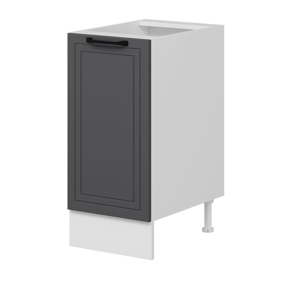 Alvinka Mutfak Modül Mbr_A Alt 1K1R 40Cm Dolap Beyaz Antrasit