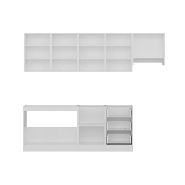 Minar 260 Cm Mutfak Dolabı Beyaz Antrasit 260-A7