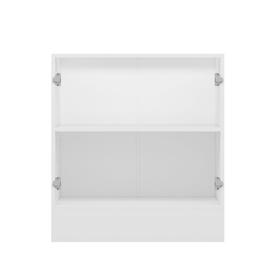 Alvinka Mutfak Modül Mbr_A Alt 2K1R 80Cm Dolap Beyaz Antrasit