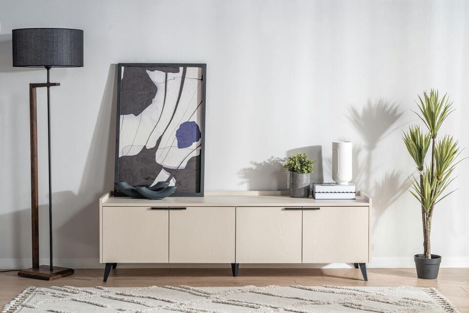 Ceramical TV1 Tv Ünitesi & Tv Sehpası - Vizon Bej