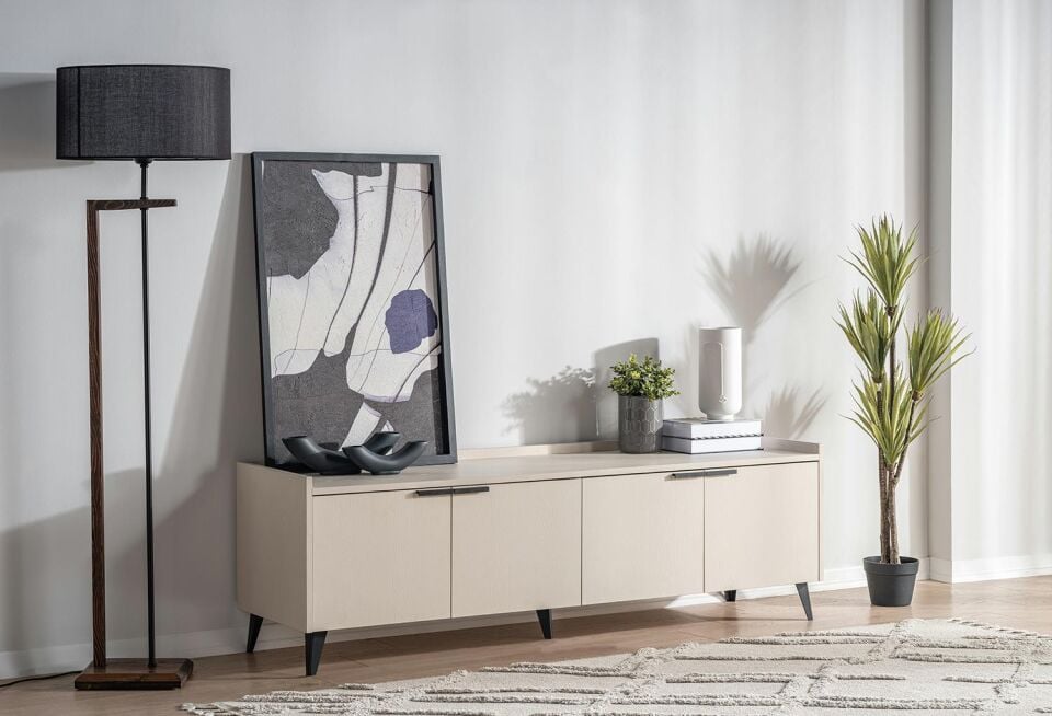 Ceramical TV1 Tv Ünitesi & Tv Sehpası - Vizon Bej