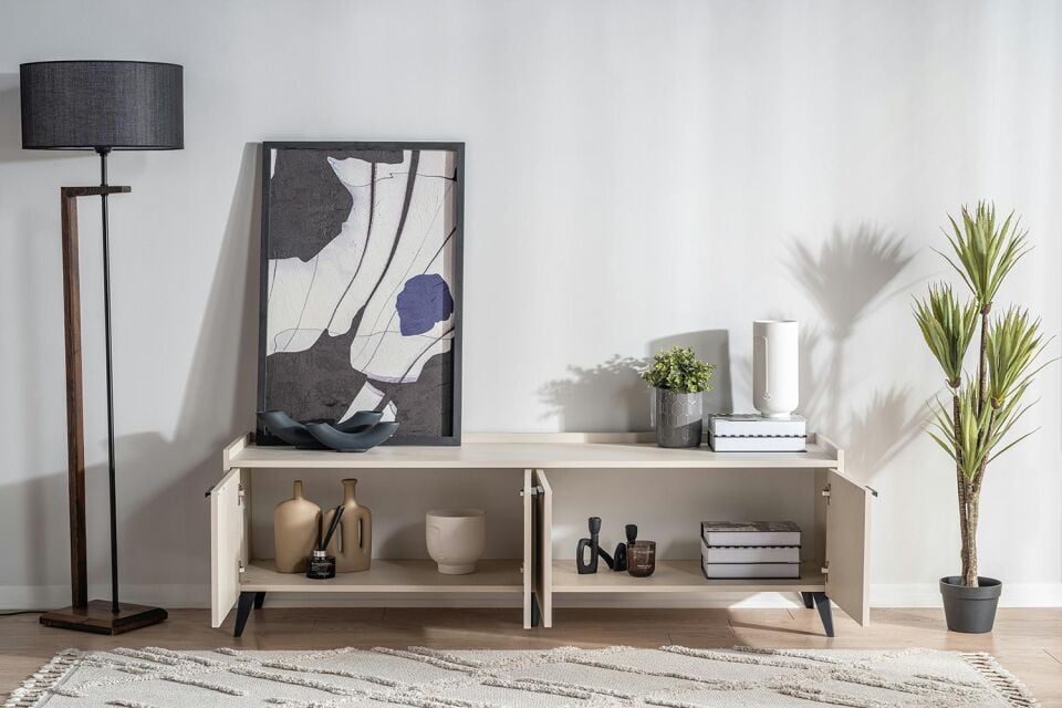 Ceramical TV1 Tv Ünitesi & Tv Sehpası - Vizon Bej