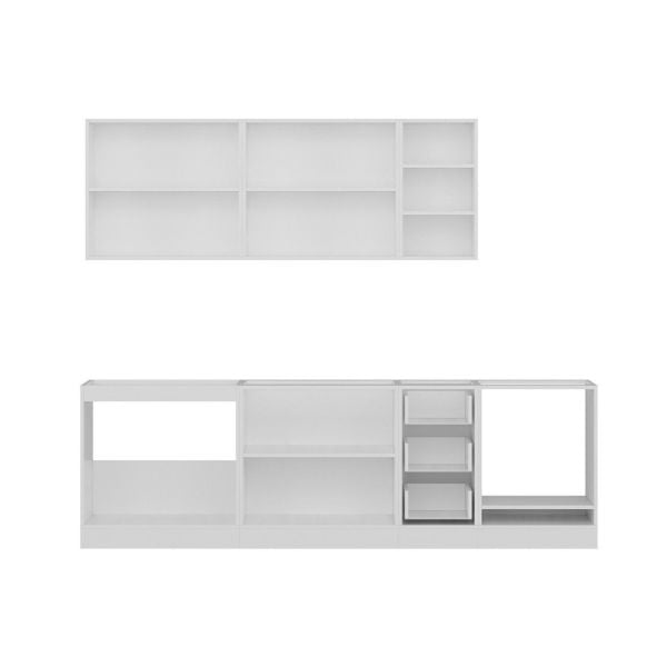 Minar 260 Cm Mutfak Dolabı Beyaz Dore 260-D3