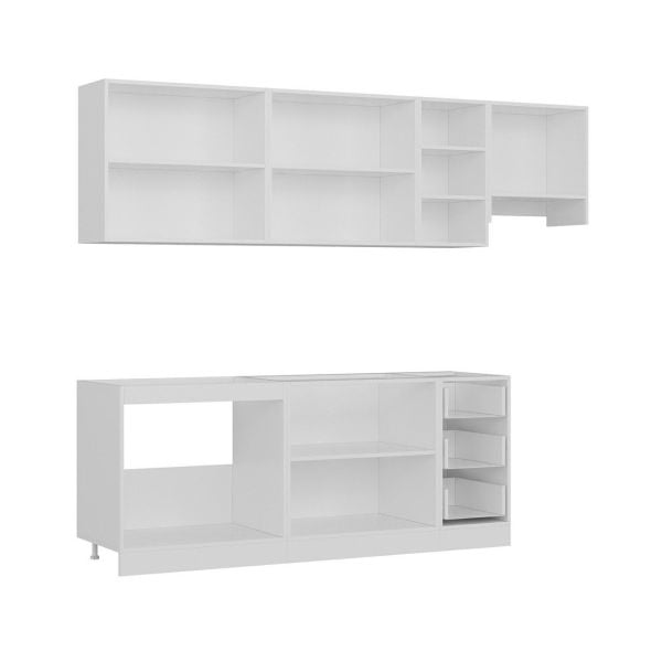 Minar 260 Cm Mutfak Dolabı Beyaz Dore 260-D4