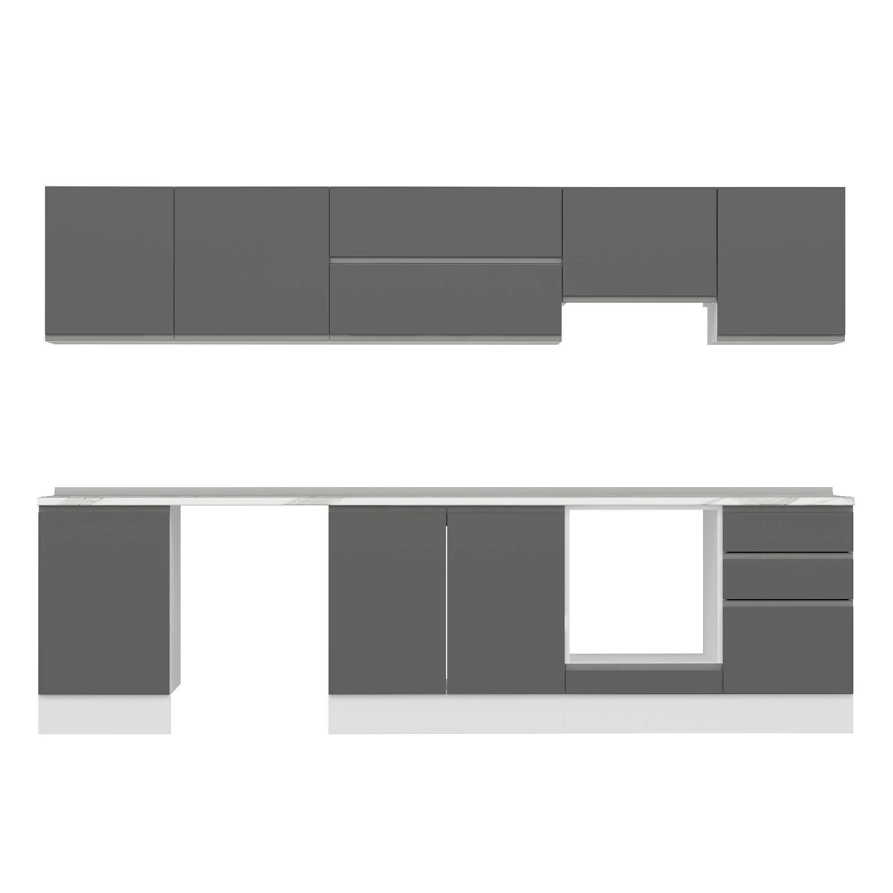 Alvinka 300X210 Cm High Gloss Mutfak Dolabı M-E80S50S50-1 High
