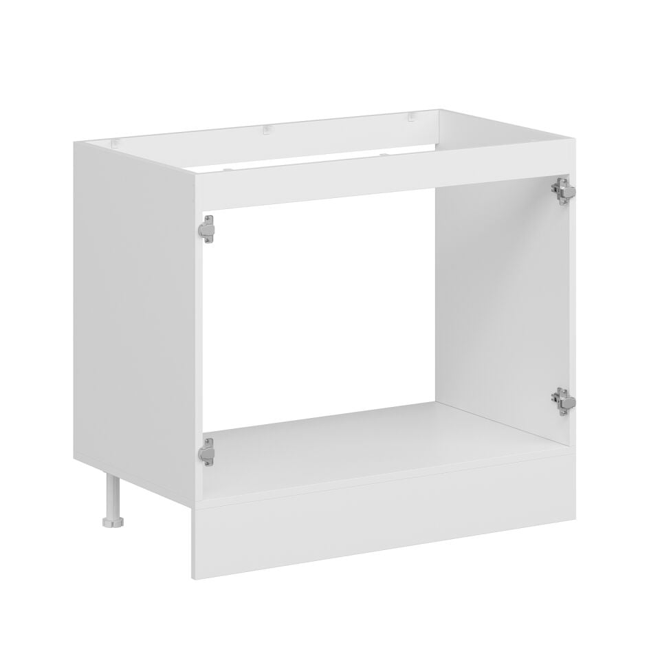 Alvinka Mutfak Modül Mbr_A Alt 2K 100Cm Evye Dolap Beyaz Antrasit