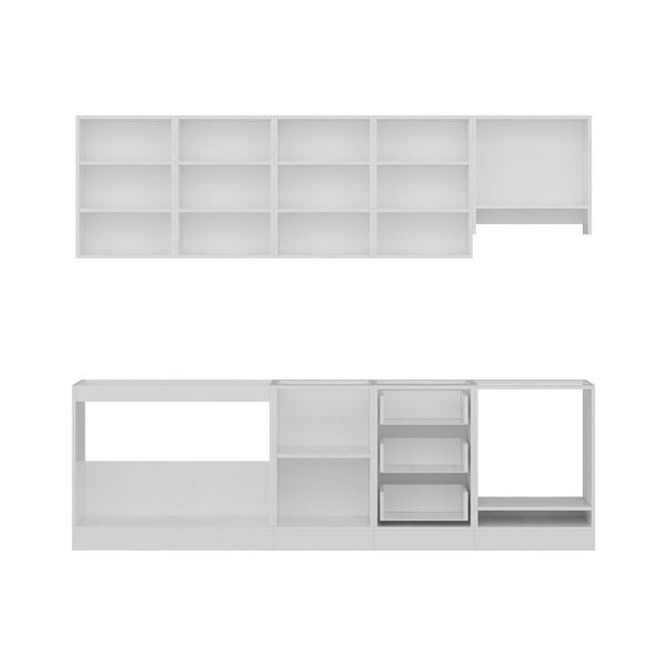 Minar 260 Cm Mutfak Dolabı Beyaz Dore 260-D8