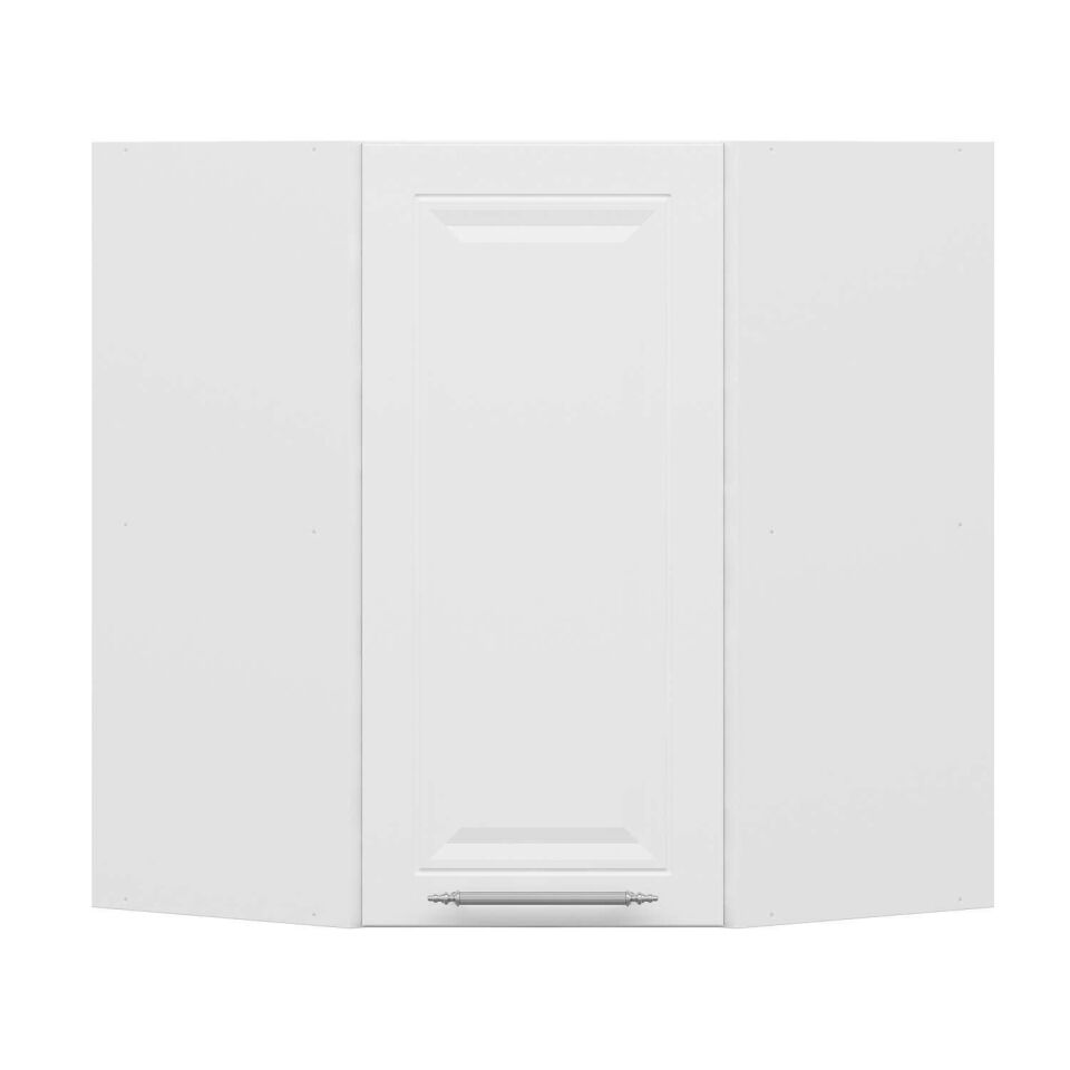 Alvinka Mutfak Modül Mbr_C Üst 1Dk1R 60-H72Cm Köşe Dolap Beyaz Beyaz Mdf