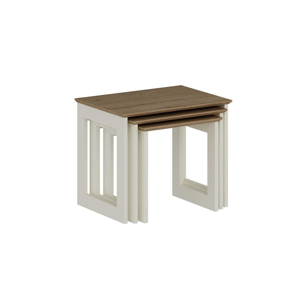 Marlo Yan Sehpa 3Lü-Aytaşı-Derin Sepet