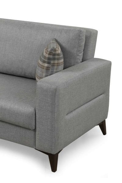 Kristal 3+1 Berjer Koltuk Takımı Açık Gri + Koyu Gri