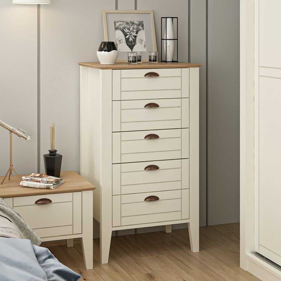 Marlo Yüksek Şifonyer 5Ç Mbrn-Aytaşı-Derin Sepet