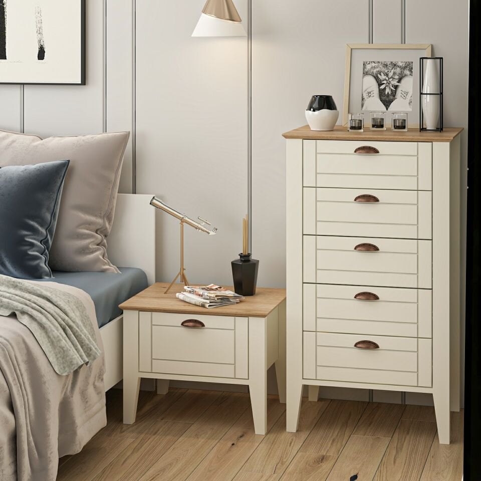 Marlo Yüksek Şifonyer 5Ç Mbrn-Aytaşı-Derin Sepet