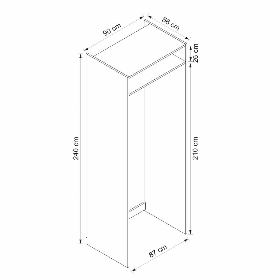 Alvinka Mutfak Modül 90-H240Cm Buz Dolabı Beyaz