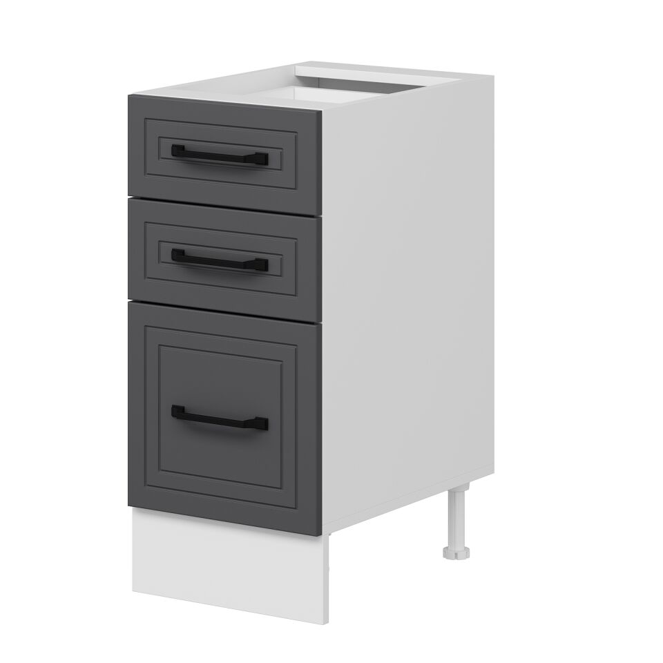 Alvinka Mutfak Modül Mbr_A Alt 3Ç1B2K 40Cm Dolap Beyaz Antrasit