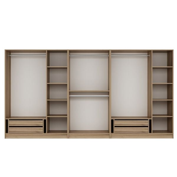 Kale Plus 8 Kapaklı 4Ç Dolap Dore Plus Dore Füme Cam