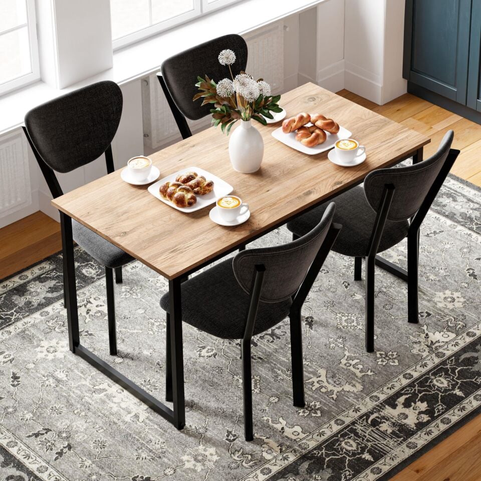 Ceramical MMT Mutfak Masa Takımı - 70x140 cm - Çam
