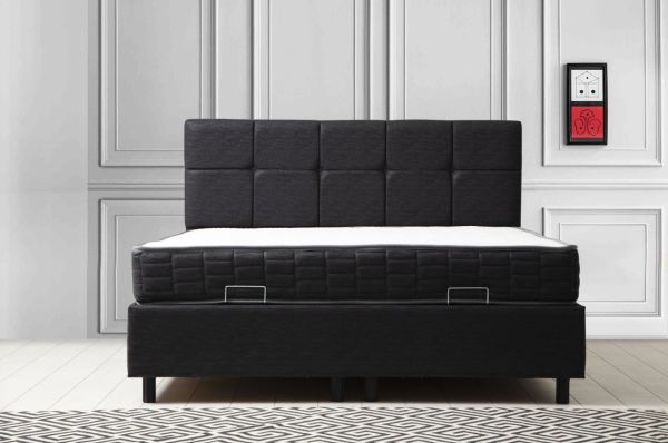 Vitalia Baza Başlık Yatak Seti - Antrasit 90x190